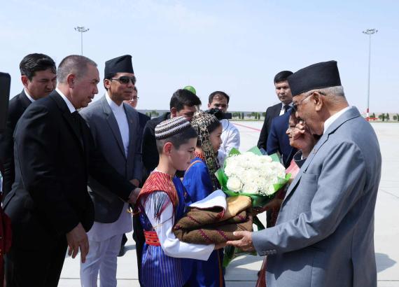 प्रधानमन्त्री ओली  तुर्कमेनिस्तानमा